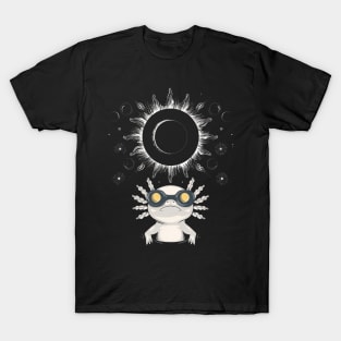 Total Solar Eclipse 2024 Axolotl Wearing Eclipse Glasses T-Shirt